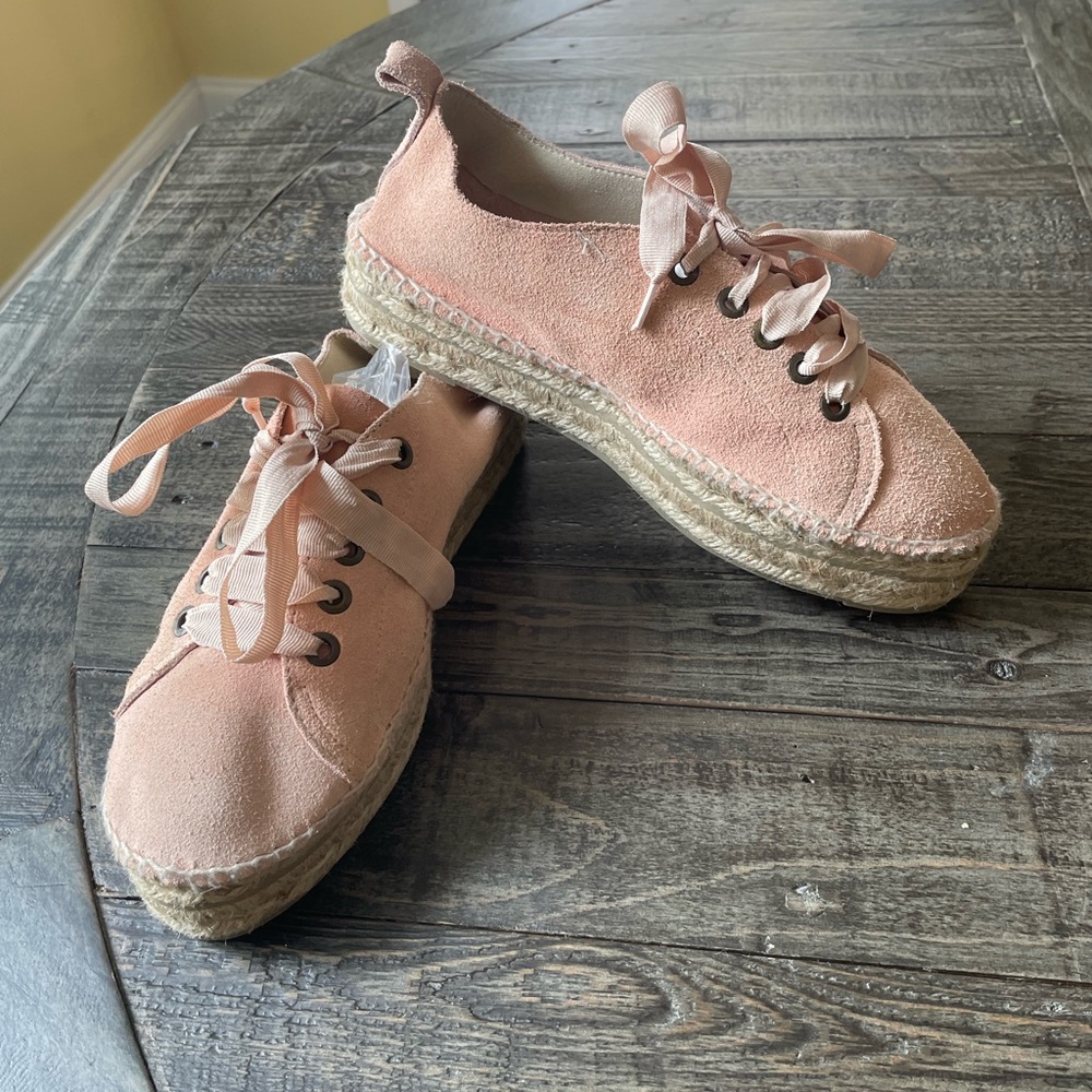 Manebi Pale pink  Lace-Up Espadrilles